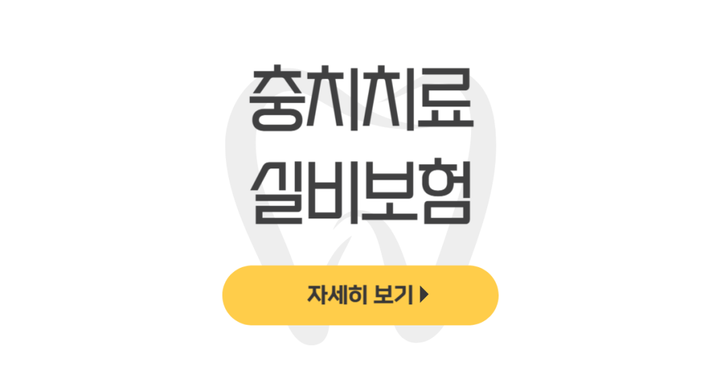 충치치료 실비보험